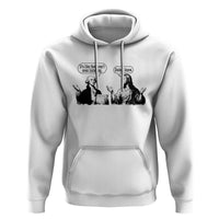 Funny George Washington and Jesus Conversation Hoodie Dude I Know Founding Values and Faith Political Commentary
