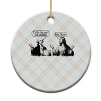 Funny George Washington and Jesus Conversation Ceramic Ornament Dude I Know Founding Values and Faith Political Commentary