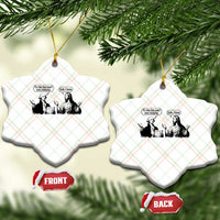 Funny George Washington and Jesus Conversation Ceramic Ornament Dude I Know Founding Values and Faith Political Commentary