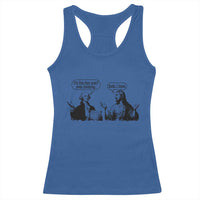 Funny George Washington and Jesus Conversation Racerback Tank Top Dude I Know Founding Values and Faith Political Commentary