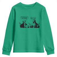 Funny George Washington and Jesus Conversation Youth Sweatshirt Dude I Know Founding Values and Faith Political Commentary