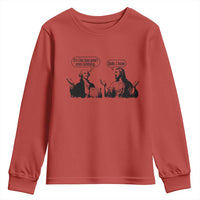 Funny George Washington and Jesus Conversation Youth Sweatshirt Dude I Know Founding Values and Faith Political Commentary
