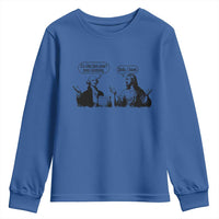 Funny George Washington and Jesus Conversation Youth Sweatshirt Dude I Know Founding Values and Faith Political Commentary