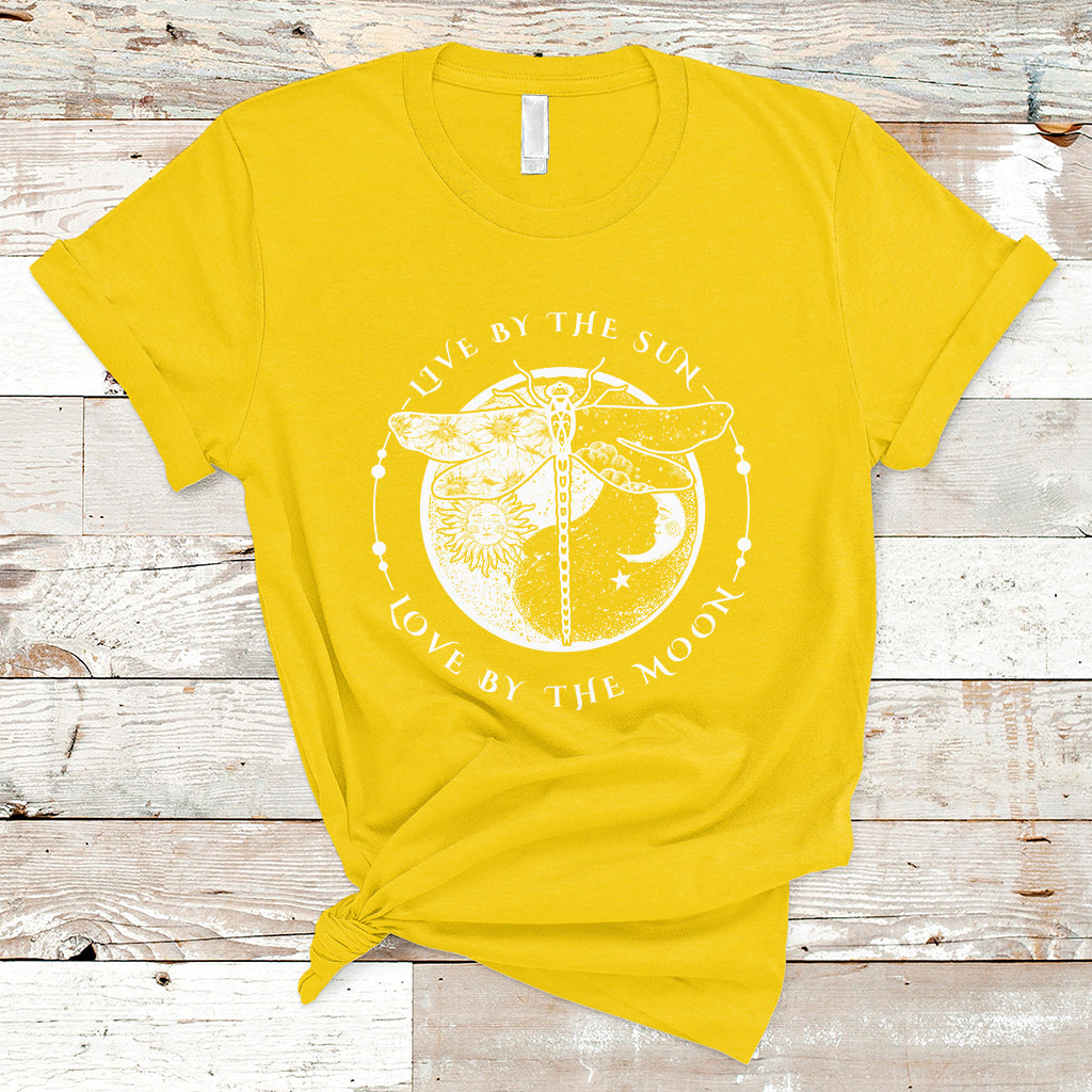 Live By The Sun Love By The Moon Dragonfly Moon Child Shirt, Dragonfly T-shirt, Dragonfly Lover Gift, Insect Lover Shirt T Shirt - Wonder Print Shop