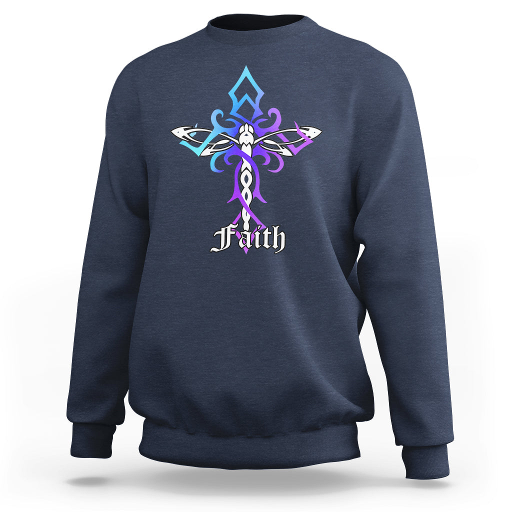 Dragonfly Cross Jesus Faith Christian God Believer Spiritual Religious Shirt, Dragonfly T-shirt, Dragonfly Gift, Insect Lover Shirt, Spiritual Shirt, Nature Lover Gift Sweatshirt - Wonder Print Shop