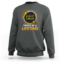 Total Solar Eclipse Sweatshirt Twice In A Life Time American Totality 2024 2017 - Wonder Print Shop