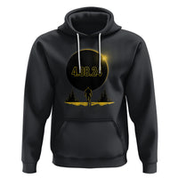 Total Solar Eclipse Bigfoot Hoodie American Totality April 8 2024 Sasquatch Silhouette - Wonder Print Shop