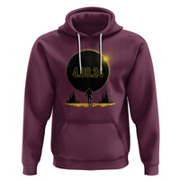 Total Solar Eclipse Bigfoot Hoodie American Totality April 8 2024 Sasquatch Silhouette - Wonder Print Shop