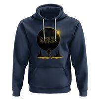 Total Solar Eclipse Bigfoot Hoodie American Totality April 8 2024 Sasquatch Silhouette - Wonder Print Shop