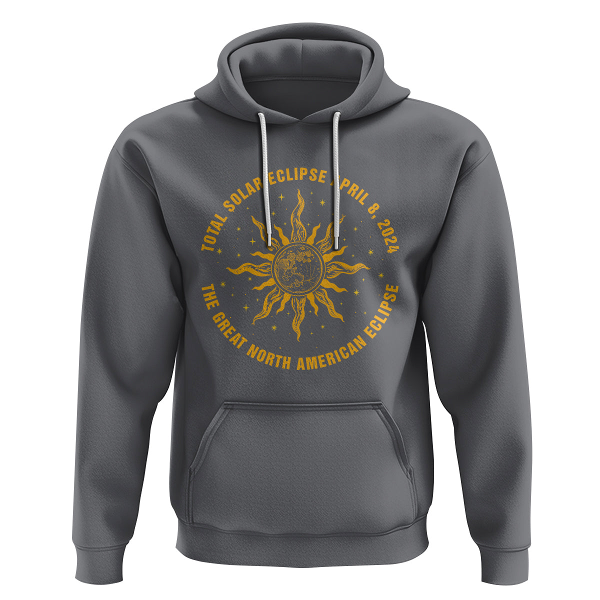 Celestial Total Solar Eclipse Hoodie April 8 2024 The Great North American Eclipse - Wonder Print Shop