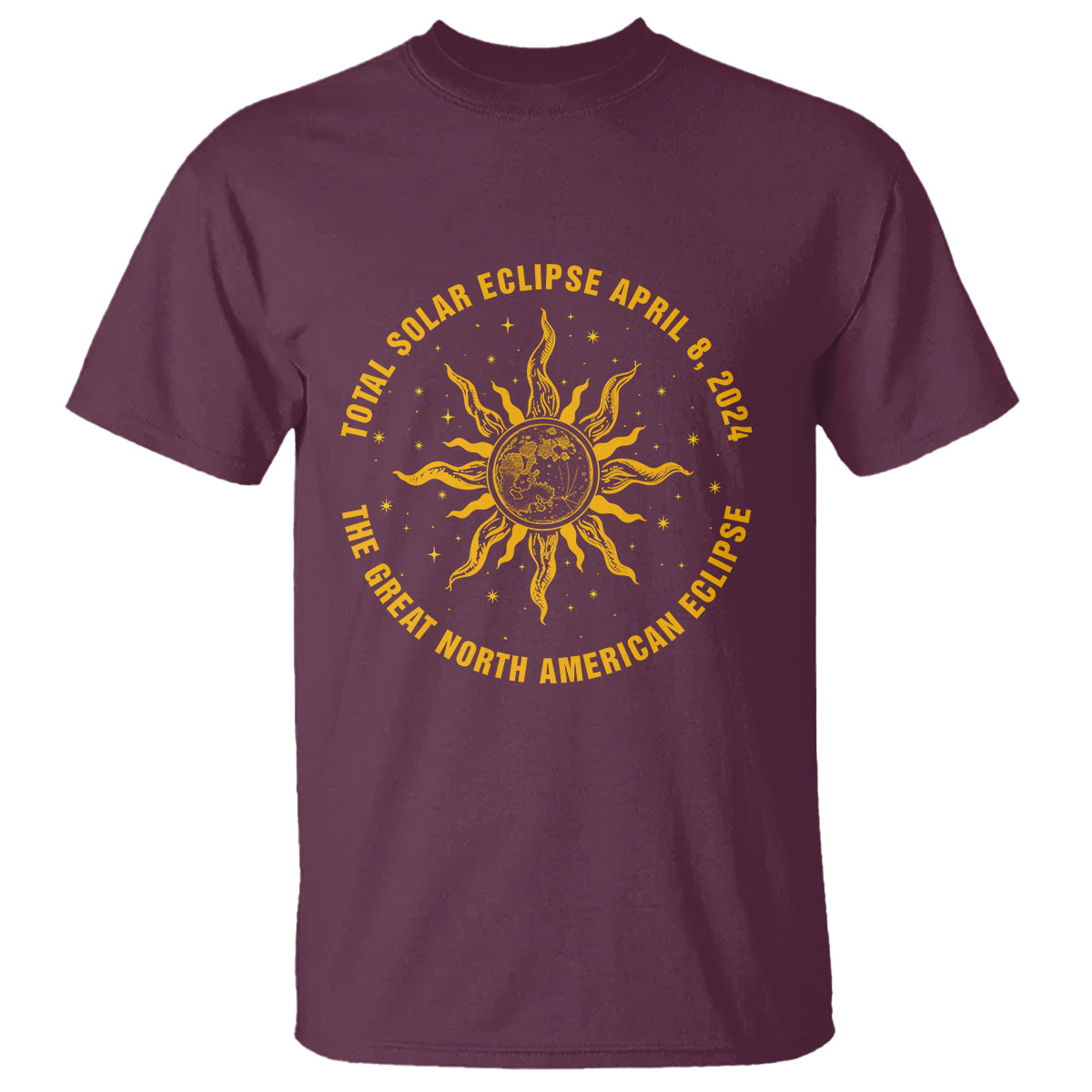 Celestial Total Solar Eclipse T Shirt April 8 2024 The Great North American Eclipse - Wonder Print Shop