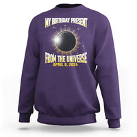 Total Solar Eclipse Sweatshirt My Birthday Present From The Universe April 8 2024 - Wonder Print Shop
