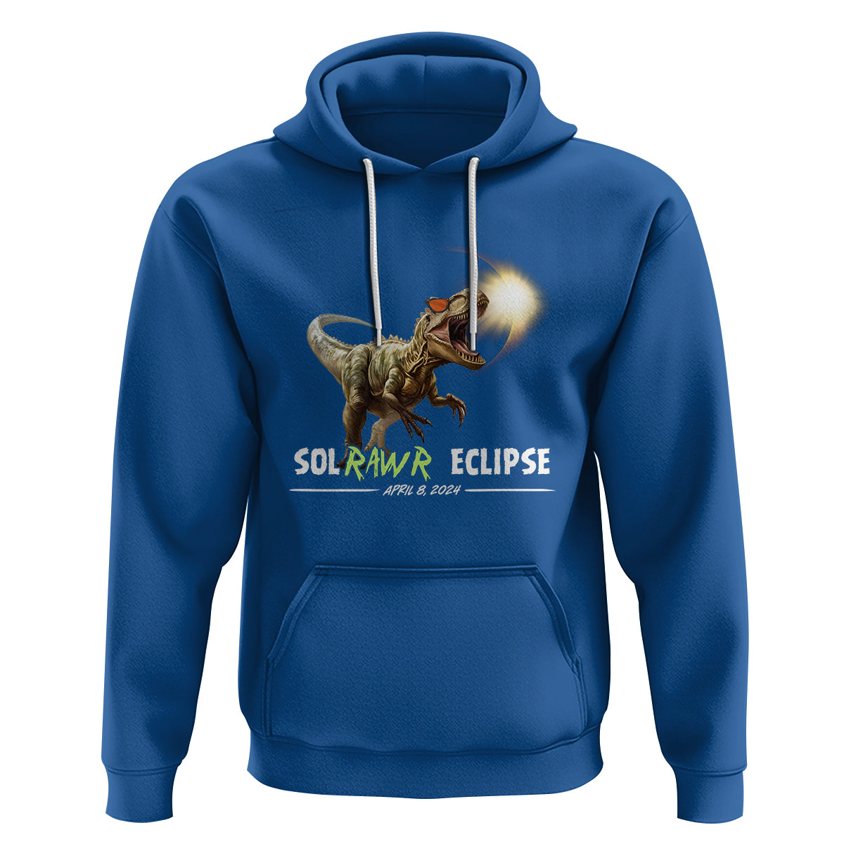 Total Solar Eclipse Dinosaur Hoodie Solrawr Eclipse April 8 2024 - Wonder Print Shop