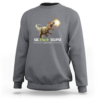 Total Solar Eclipse Dinosaur Sweatshirt Solrawr Eclipse April 8 2024 - Wonder Print Shop