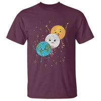 Funny Total Solar Eclipse T Shirt Cute Earth Moon Sun American Totality April 8 2024 - Wonder Print Shop