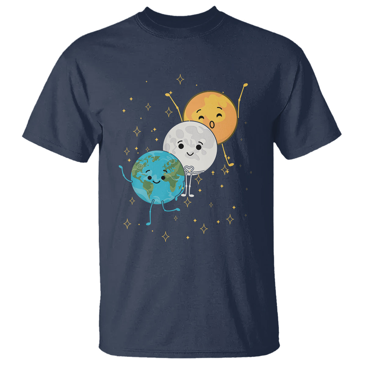 Funny Total Solar Eclipse T Shirt Cute Earth Moon Sun American Totality April 8 2024 - Wonder Print Shop