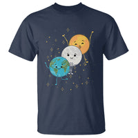 Funny Total Solar Eclipse T Shirt Cute Earth Moon Sun American Totality April 8 2024 - Wonder Print Shop