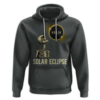 Total Solar Eclipse Skeleton Hoodie Funny Watching American Totality April 8 2024 Matching - Wonder Print Shop