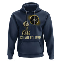 Total Solar Eclipse Skeleton Hoodie Funny Watching American Totality April 8 2024 Matching - Wonder Print Shop