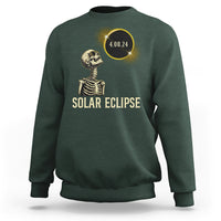 Total Solar Eclipse Skeleton Sweatshirt Funny Watching American Totality April 8 2024 Matching - Wonder Print Shop