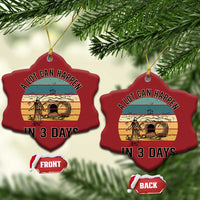 Religious Jesus Christmas Ornament A Lot Can Happen In 3 Days Christian Retro - Wonder Print Shop