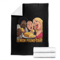 Funny Lemon Pound Cake Meme Throw Blanket Retro Edgy Music Humor Gift for Party Lovers