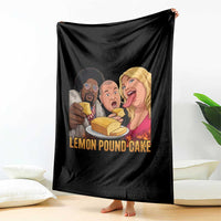 Funny Lemon Pound Cake Meme Throw Blanket Retro Edgy Music Humor Gift for Party Lovers