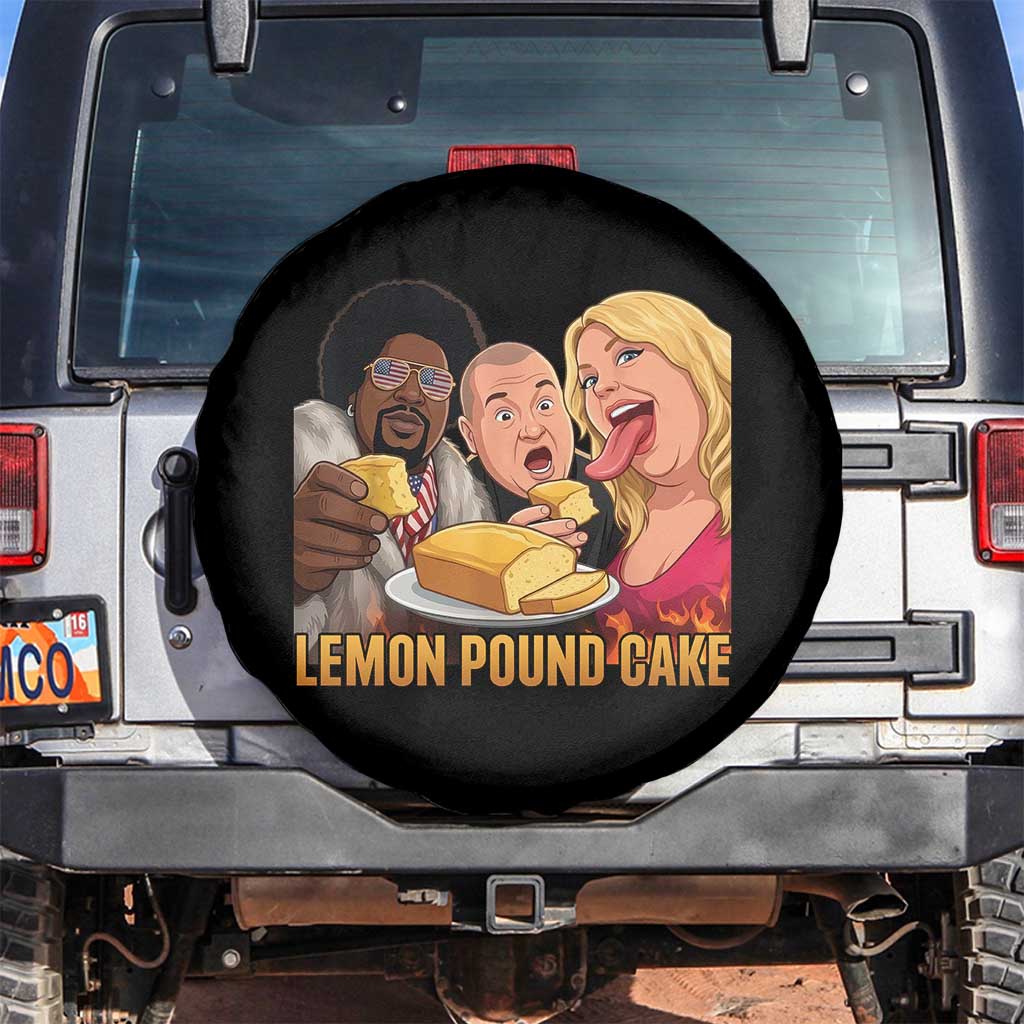 Funny Lemon Pound Cake Meme Spare Tire Cover Retro Edgy Music Humor Gift for Party Lovers