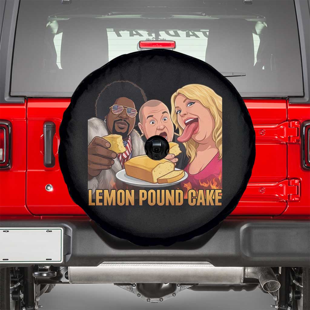 Funny Lemon Pound Cake Meme Spare Tire Cover Retro Edgy Music Humor Gift for Party Lovers