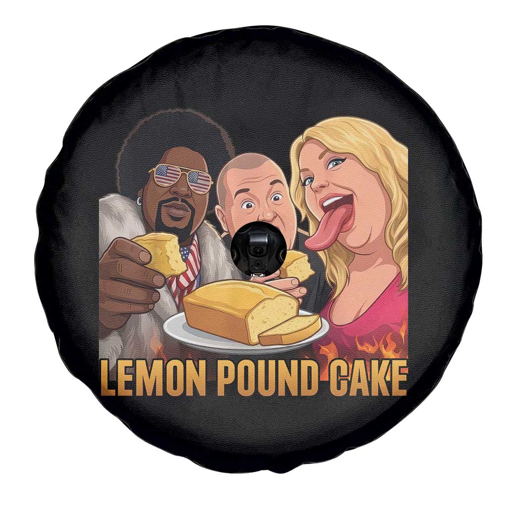 Funny Lemon Pound Cake Meme Spare Tire Cover Retro Edgy Music Humor Gift for Party Lovers
