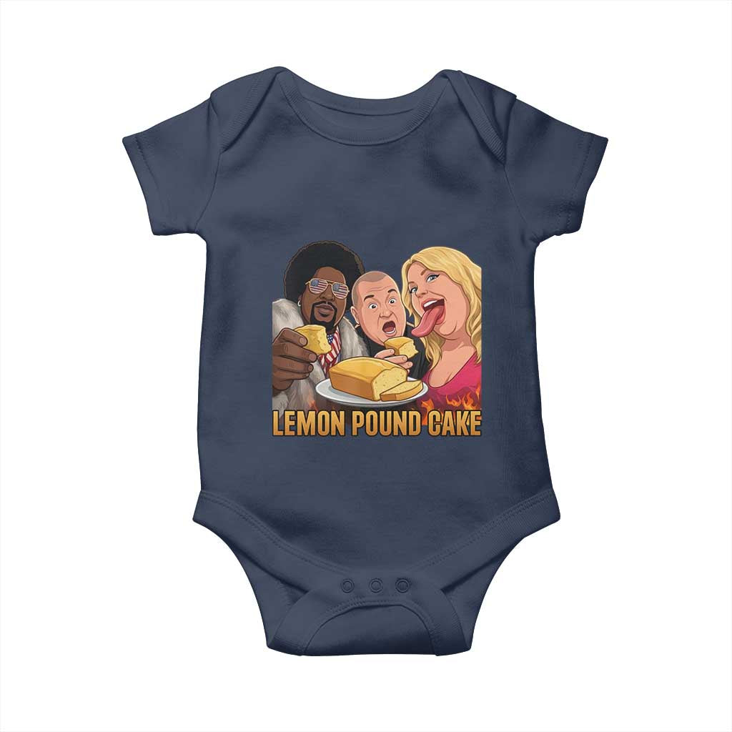 Funny Lemon Pound Cake Meme Baby Onesie Retro Edgy Music Humor Gift for Party Lovers