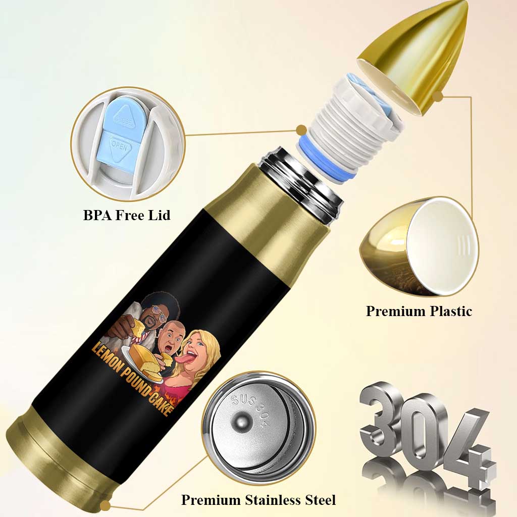 Funny Lemon Pound Cake Meme Bullet Tumbler Retro Edgy Music Humor Gift for Party Lovers