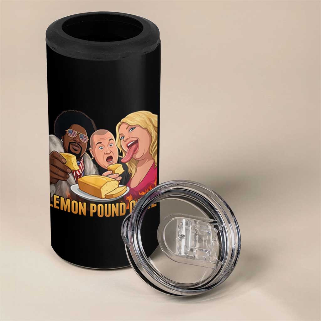 Funny Lemon Pound Cake Meme 4 in 1 Can Cooler Tumbler Retro Edgy Music Humor Gift for Party Lovers