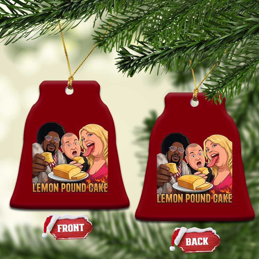 Funny Lemon Pound Cake Meme Ceramic Ornament Retro Edgy Music Humor Gift for Party Lovers