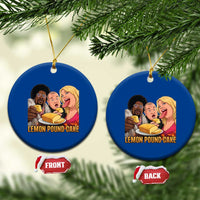Funny Lemon Pound Cake Meme Ceramic Ornament Retro Edgy Music Humor Gift for Party Lovers