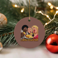 Funny Lemon Pound Cake Meme Ceramic Ornament Retro Edgy Music Humor Gift for Party Lovers