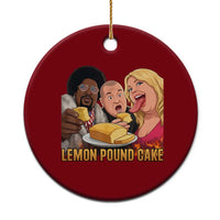 Funny Lemon Pound Cake Meme Ceramic Ornament Retro Edgy Music Humor Gift for Party Lovers