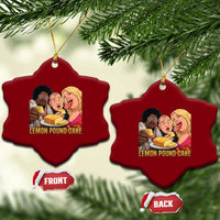 Funny Lemon Pound Cake Meme Ceramic Ornament Retro Edgy Music Humor Gift for Party Lovers