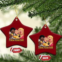Funny Lemon Pound Cake Meme Ceramic Ornament Retro Edgy Music Humor Gift for Party Lovers