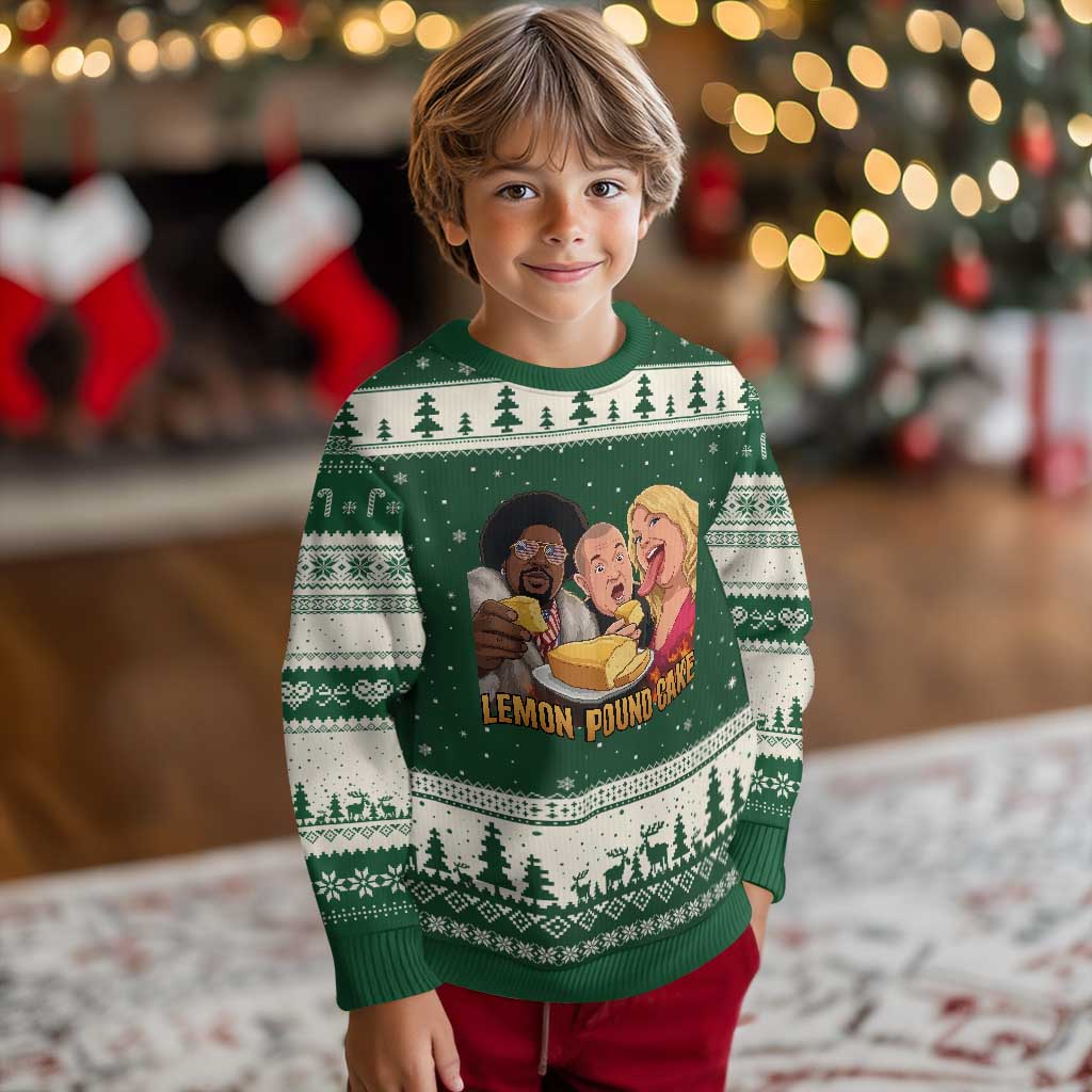 Funny Lemon Pound Cake Meme Ugly Christmas Sweater Retro Edgy Music Humor Gift for Party Lovers
