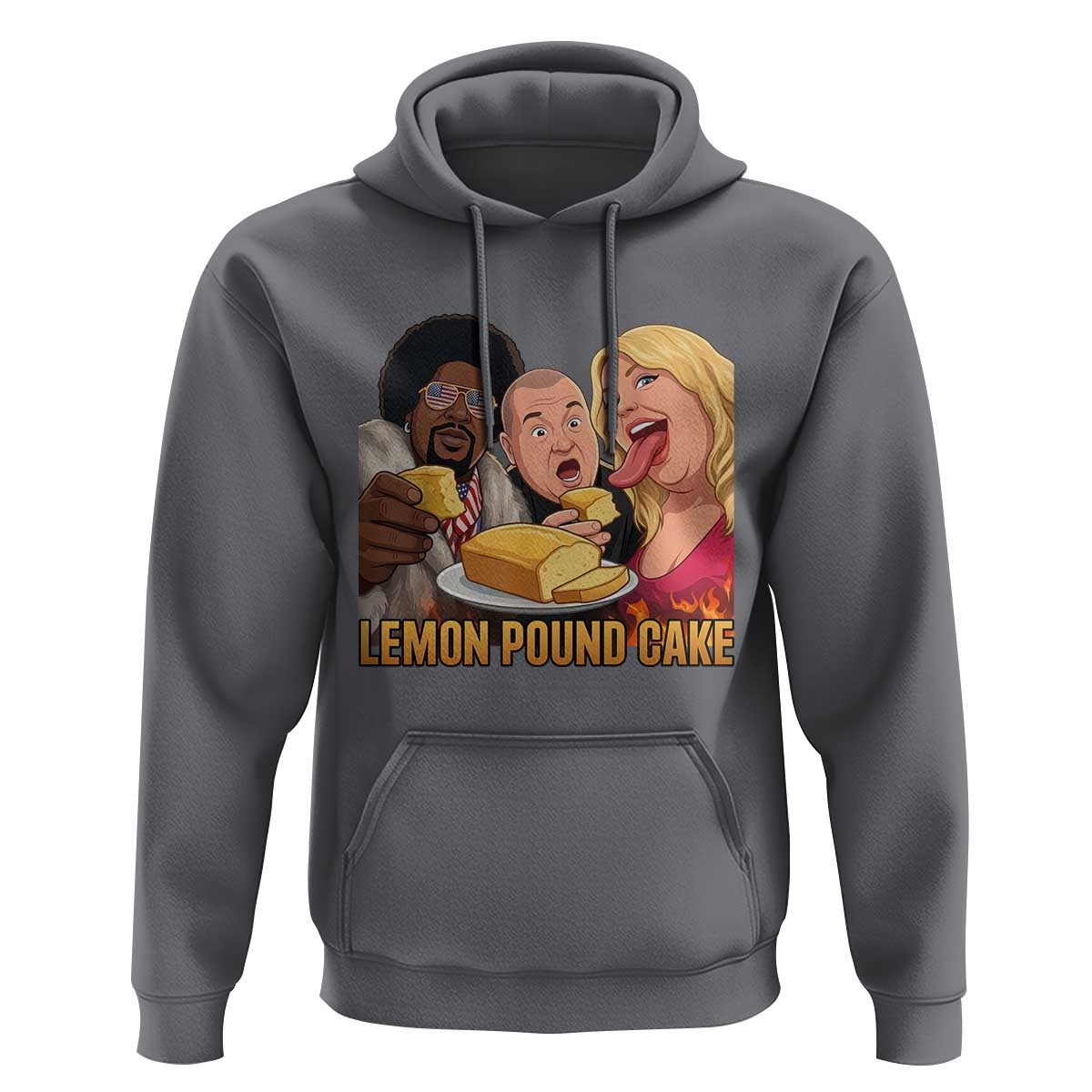 Funny Lemon Pound Cake Meme Hoodie Retro Edgy Music Humor Gift for Party Lovers