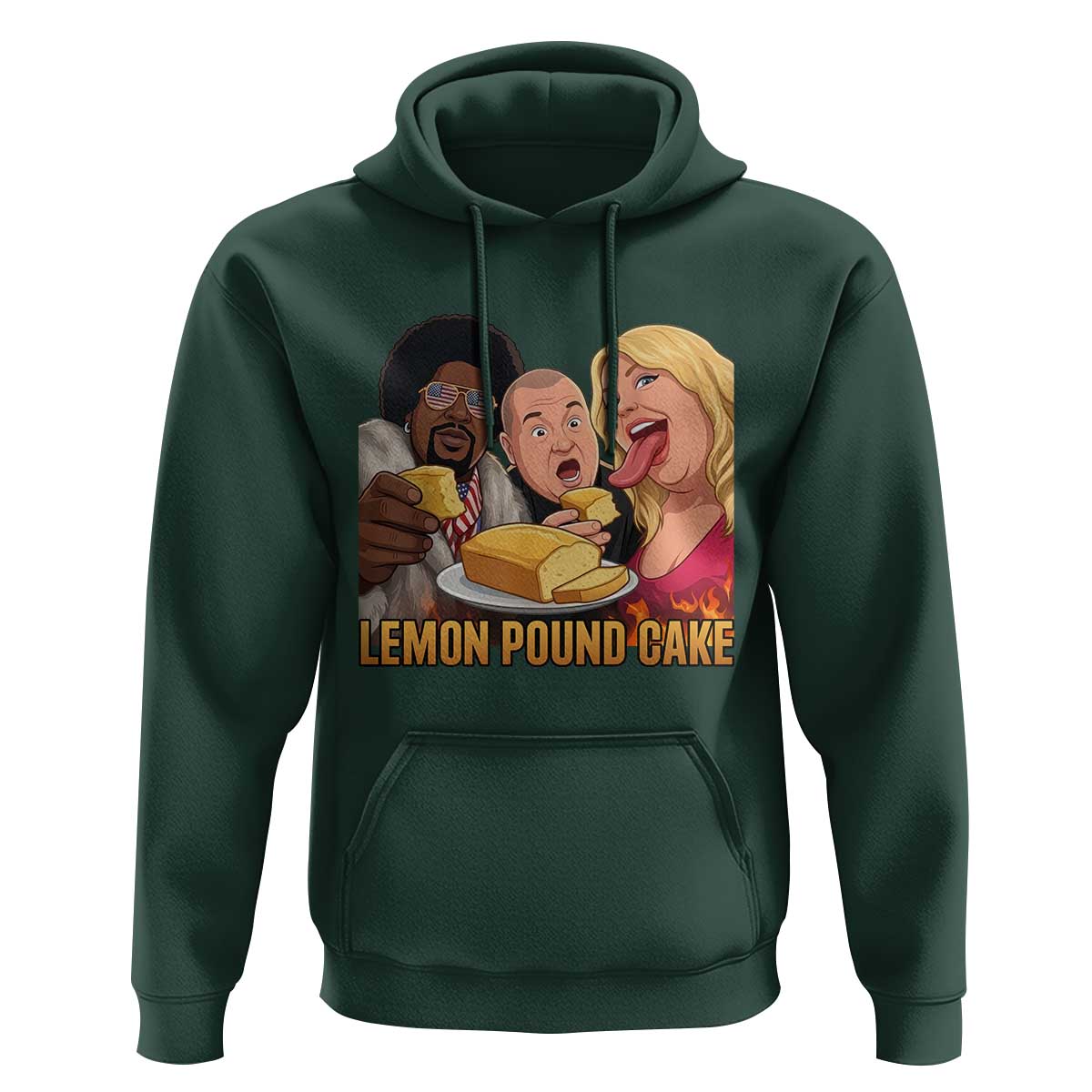 Funny Lemon Pound Cake Meme Hoodie Retro Edgy Music Humor Gift for Party Lovers