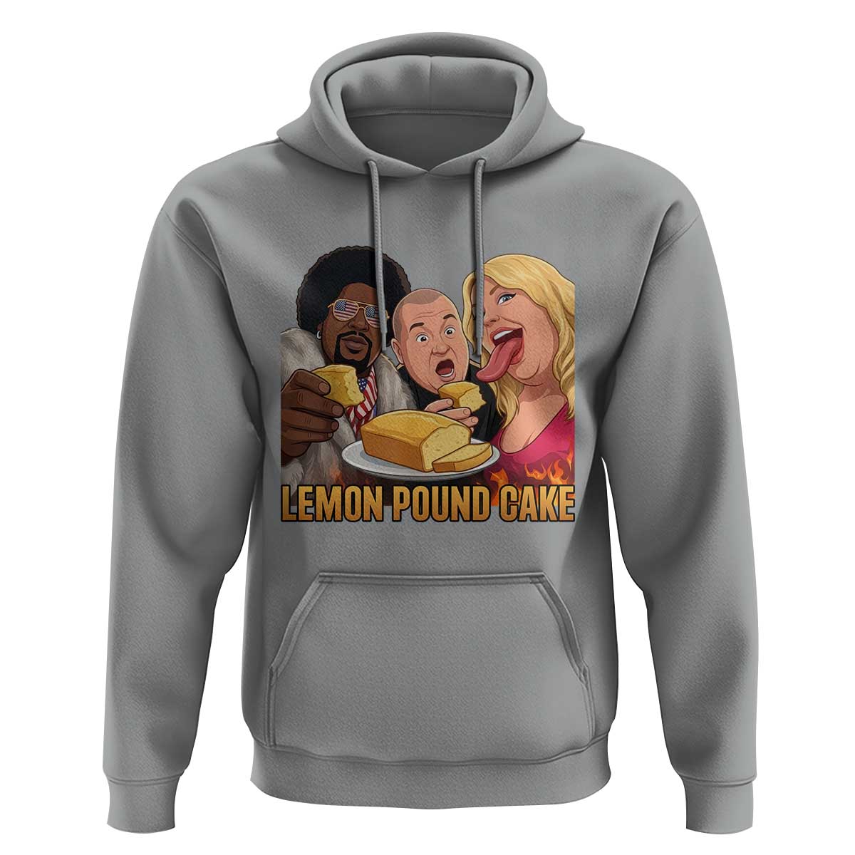 Funny Lemon Pound Cake Meme Hoodie Retro Edgy Music Humor Gift for Party Lovers