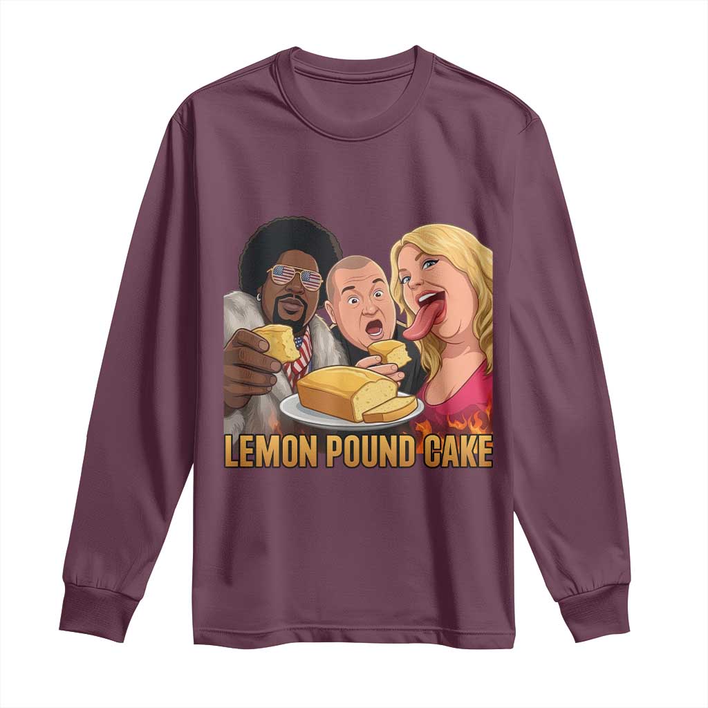 Funny Lemon Pound Cake Meme Long Sleeve Shirt Retro Edgy Music Humor Gift for Party Lovers