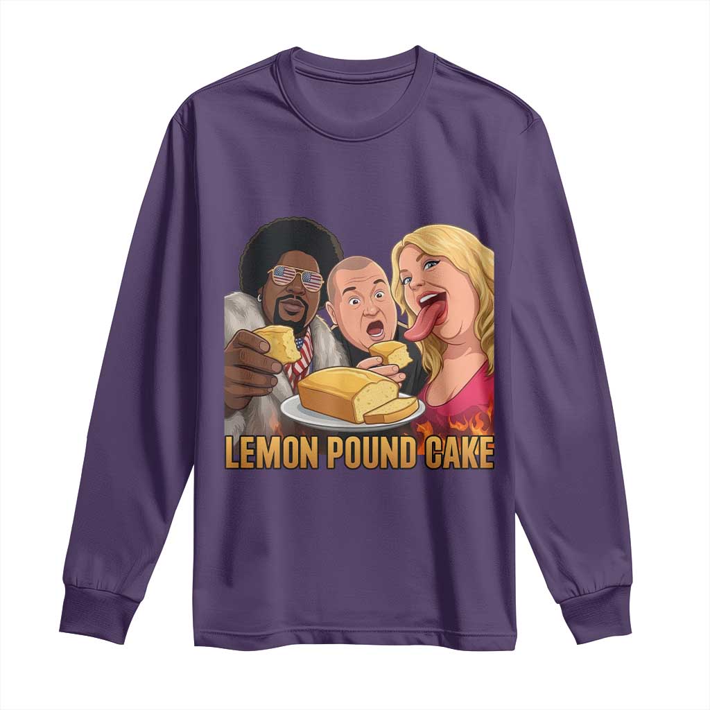 Funny Lemon Pound Cake Meme Long Sleeve Shirt Retro Edgy Music Humor Gift for Party Lovers