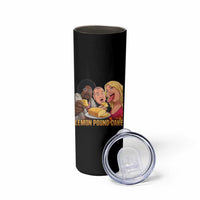 Funny Lemon Pound Cake Meme Skinny Tumbler Retro Edgy Music Humor Gift for Party Lovers