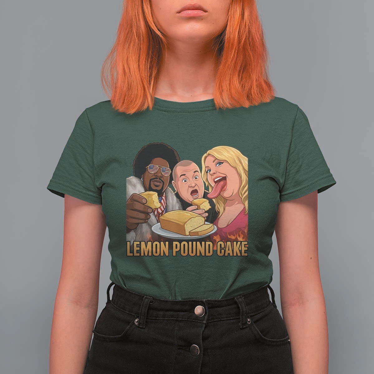 Funny Lemon Pound Cake Meme T Shirt For Women Retro Edgy Music Humor Gift for Party Lovers
