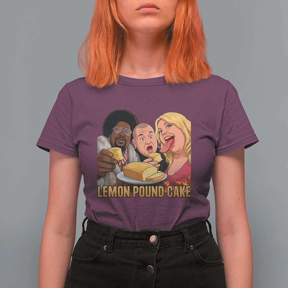 Funny Lemon Pound Cake Meme T Shirt For Women Retro Edgy Music Humor Gift for Party Lovers