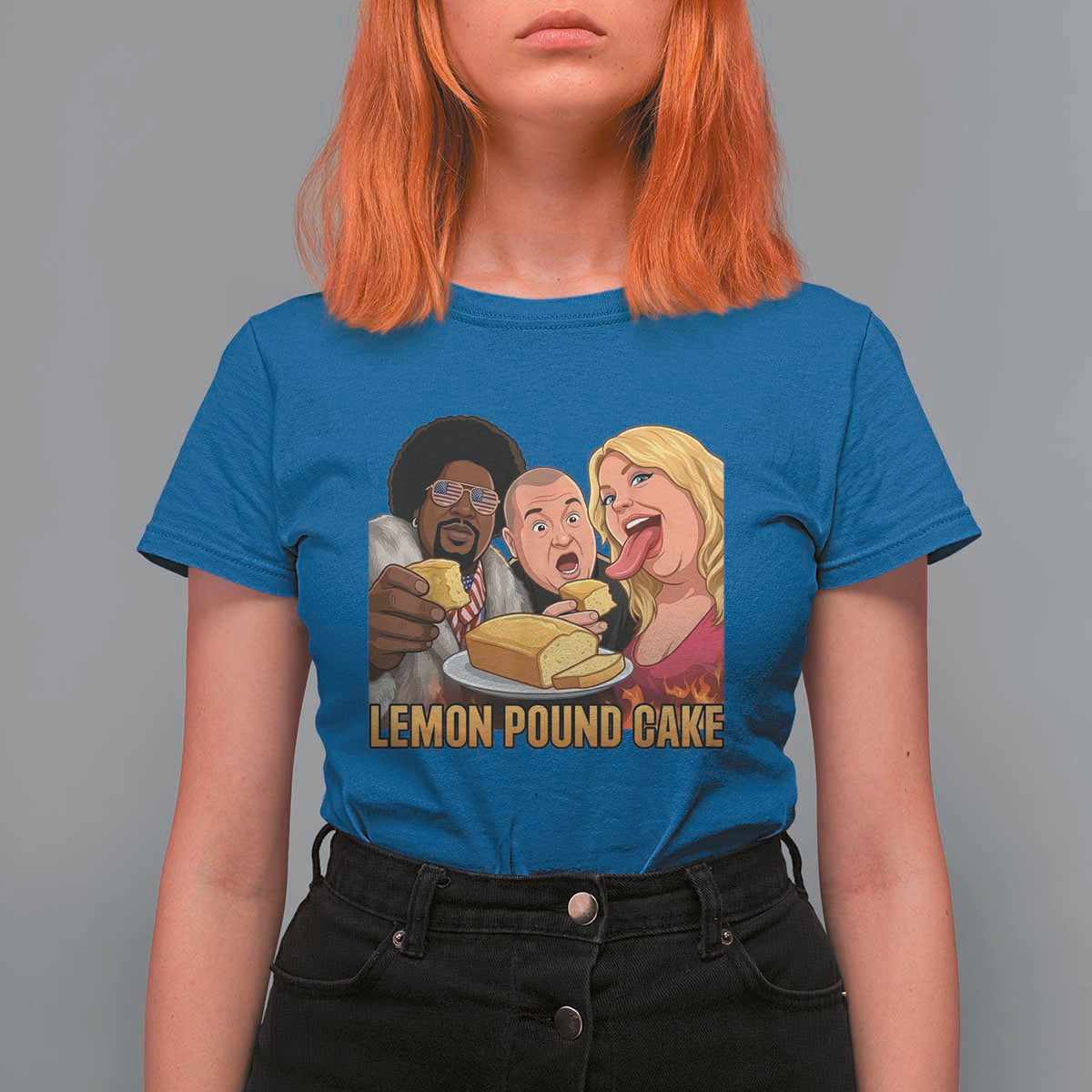 Funny Lemon Pound Cake Meme T Shirt For Women Retro Edgy Music Humor Gift for Party Lovers