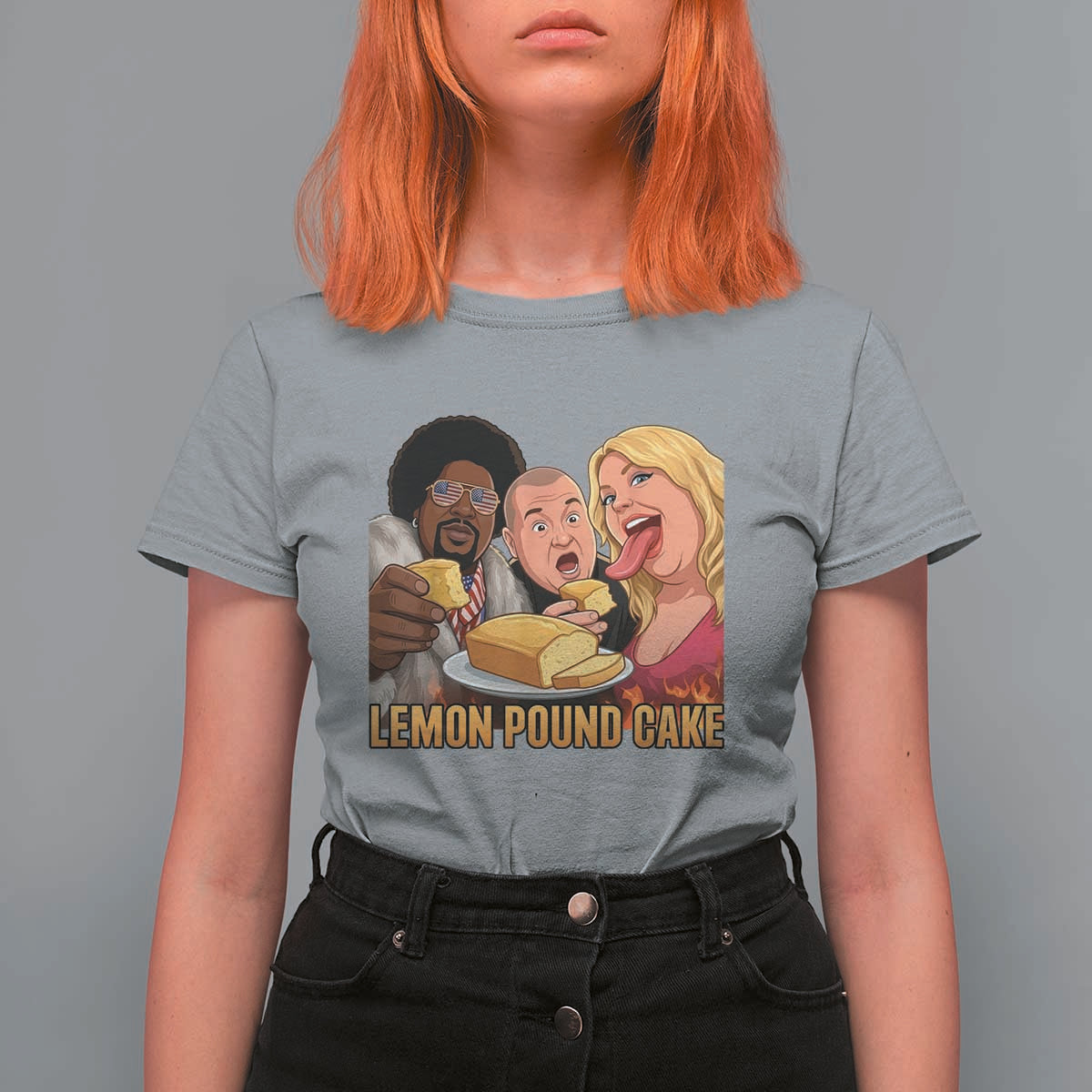 Funny Lemon Pound Cake Meme T Shirt For Women Retro Edgy Music Humor Gift for Party Lovers